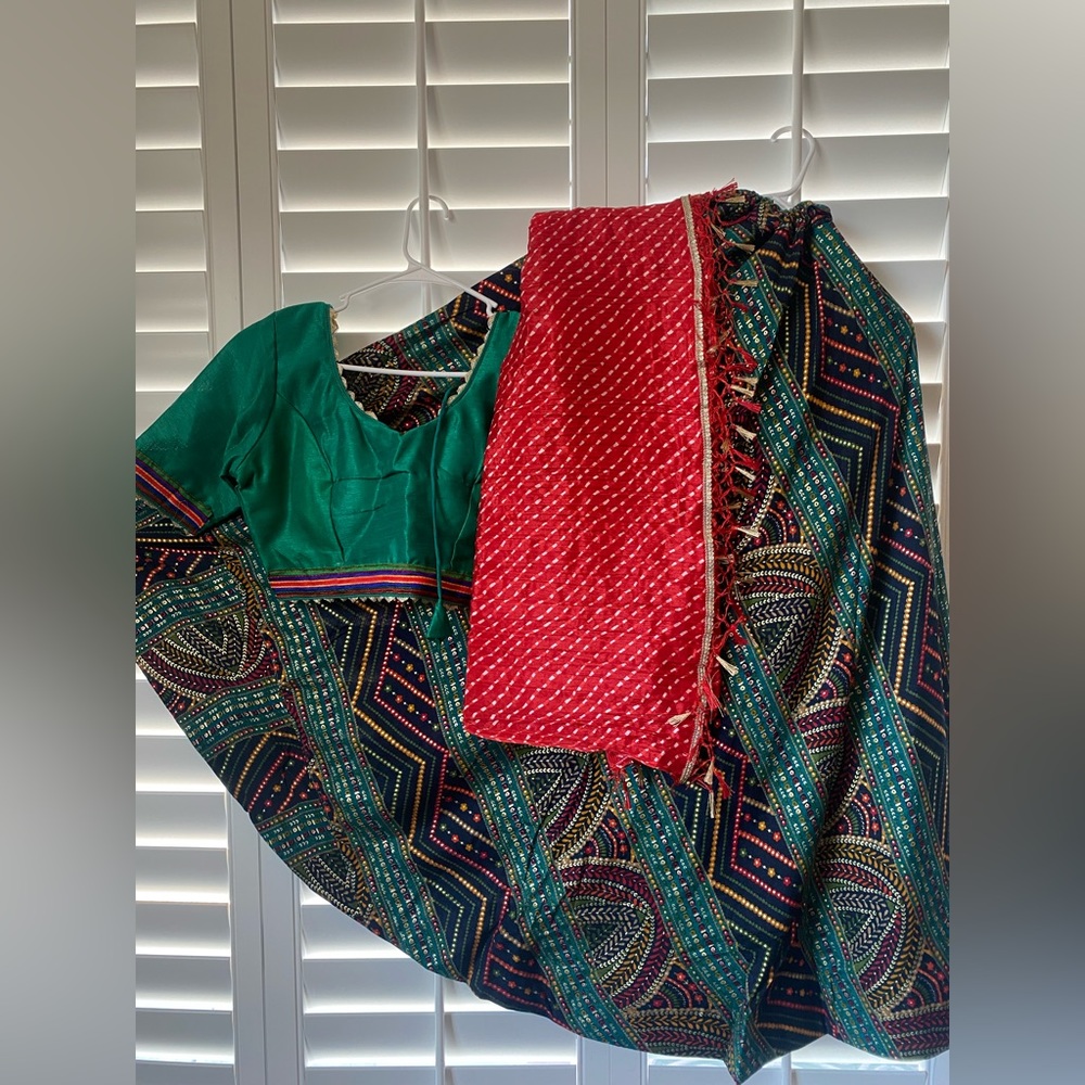 Indian Ethnic Wear - Traditional Chaniya Choli For Navratri - multi color